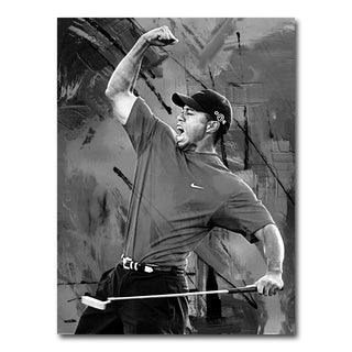 AUTO-MOCKUP WHITE | Tiger Masters Win Grayscale | 1 Piece | Gallery Wrap Canvas | group=3x4