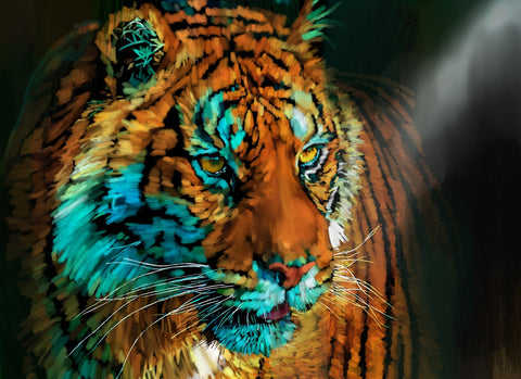 Tiger in the Light Wall Art