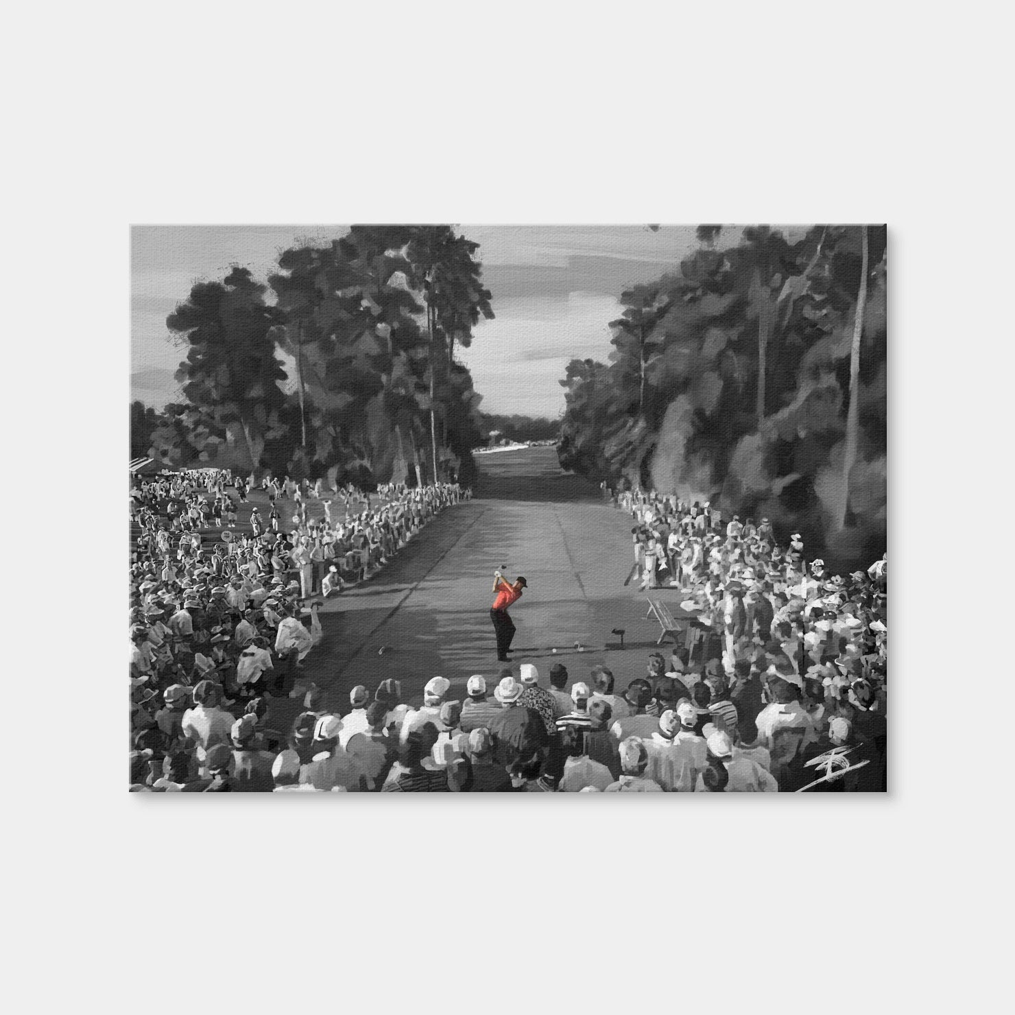 AUTO-MOCKUP WHITE | Tiger on the 18th - Masters | 1 Piece | Gallery Wrap Canvas | group=4x3
