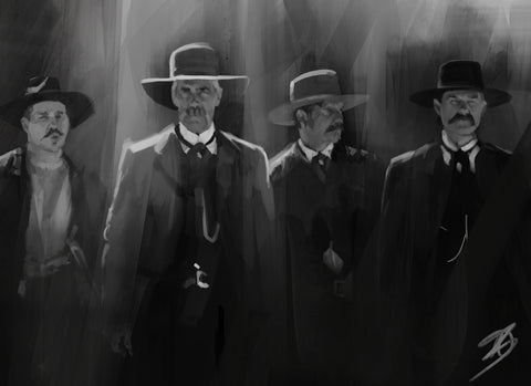 Tombstone lineup Wall Art