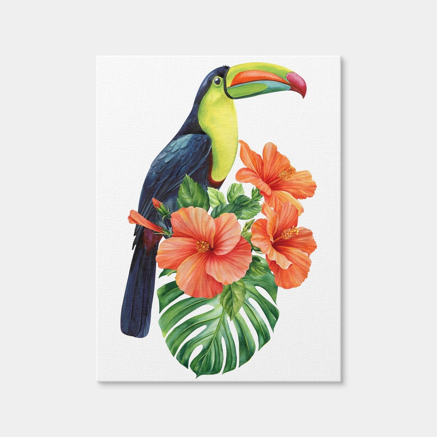 AUTO-MOCKUP WHITE | Toucan Vintage Orange | 1 Piece | Gallery Wrap Canvas | group=3x4