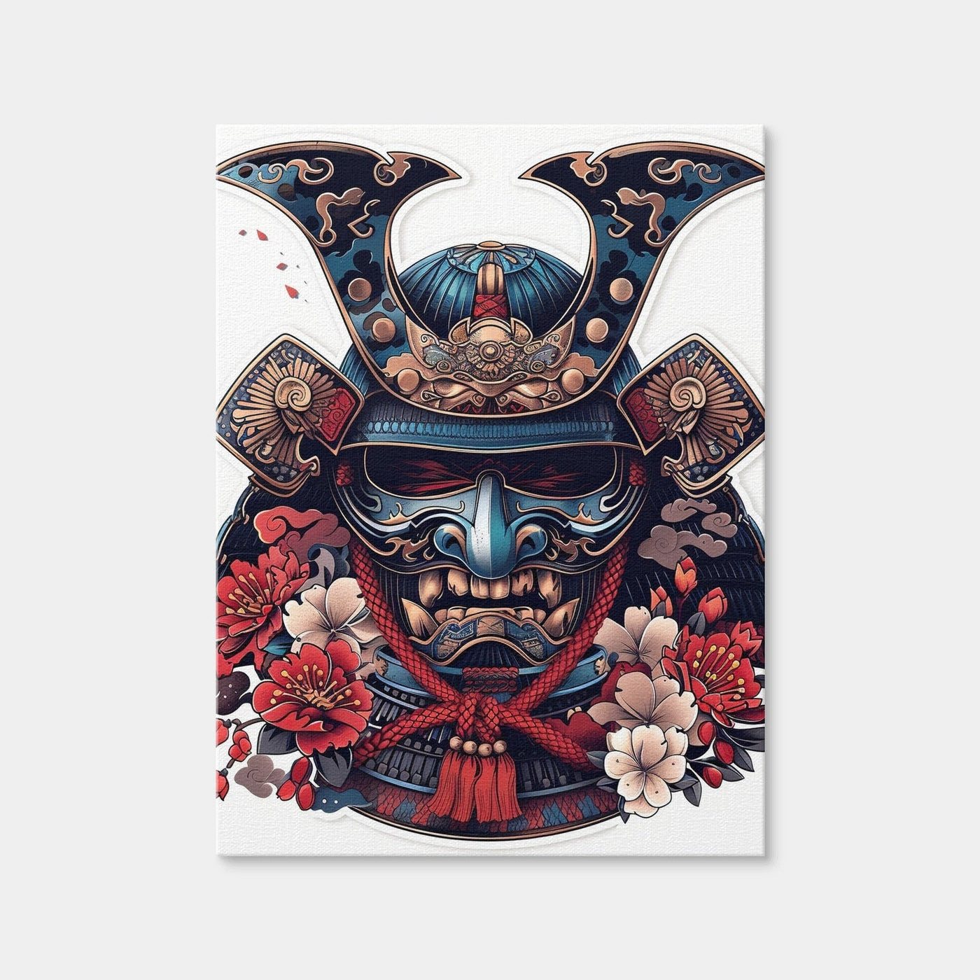 AUTO-MOCKUP WHITE | Traditional Japanese Samurai Mask | 1 Piece | Gallery Wrap Canvas | group=3x4