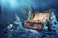 Treasure Chest Underwater Wall Art