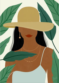 Tropical Girl Wall Art