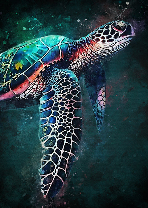 Turtle Abstract Wall Art