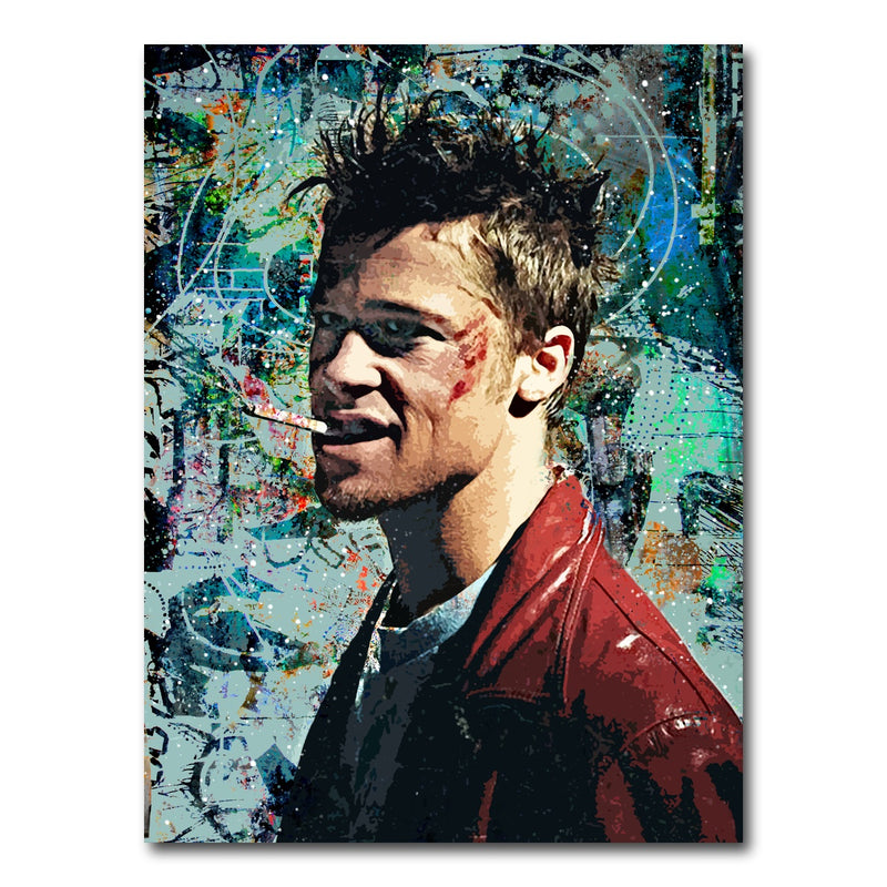 AUTO-MOCKUP WHITE | Tyler Durden Graffiti | 1 Piece | Gallery Wrap Canvas | group=3x4