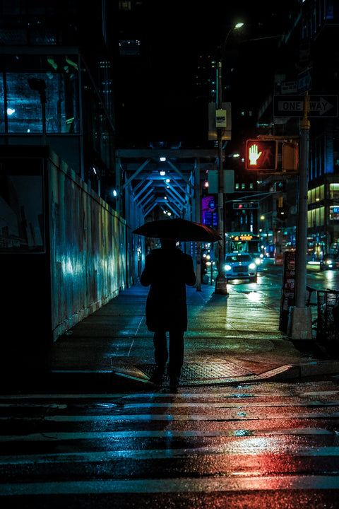 Umbrella Night Wall Art