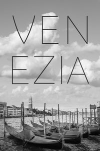 VENICE Grand Canal and St Mark's Campanile Text Wall Art