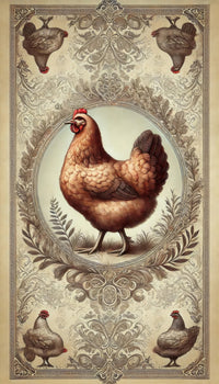 Victorian Style Chicken Wall Art