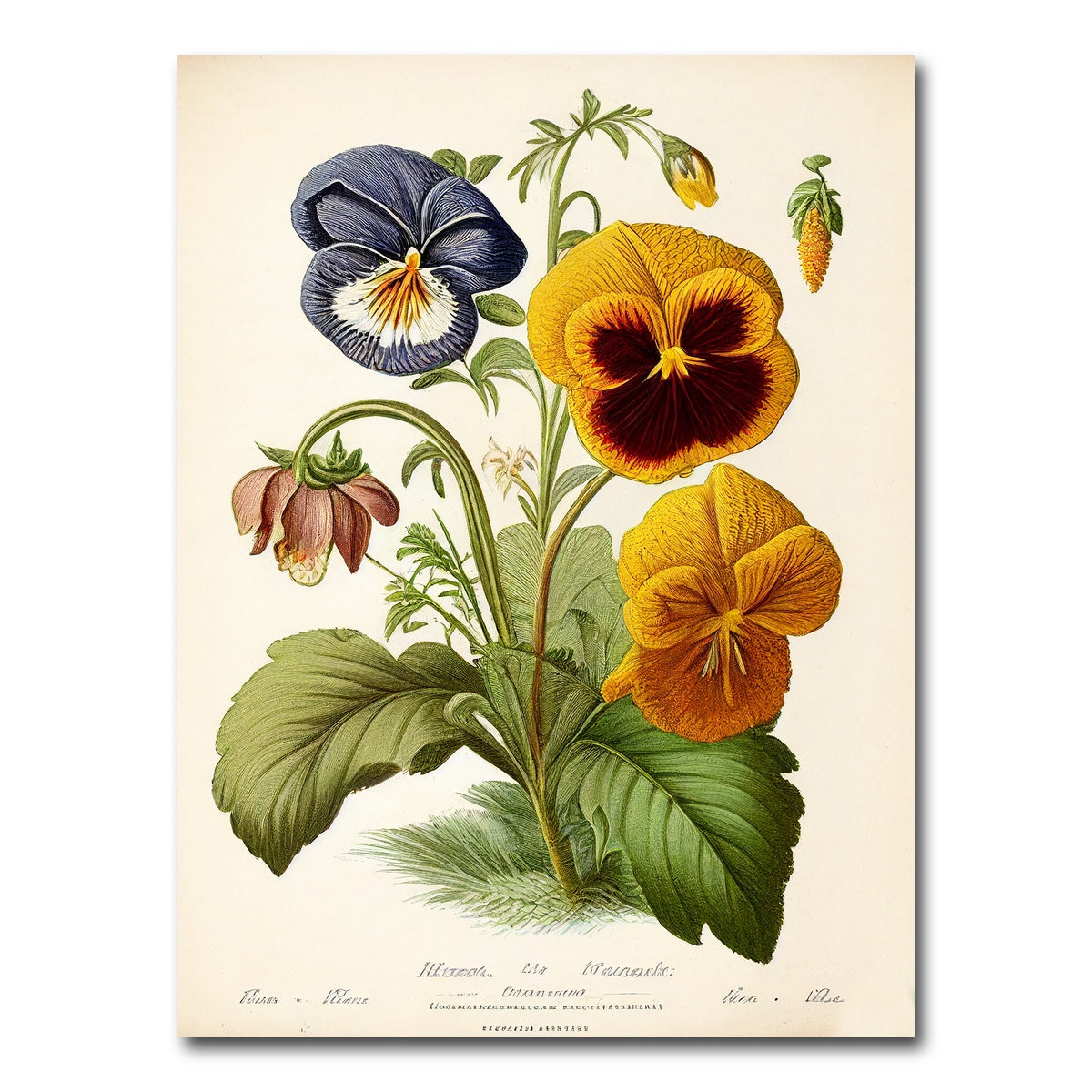 AUTO-MOCKUP WHITE | Vintage Botanical Print Series 9 | 1 Piece | Gallery Wrap Canvas | group=3x4