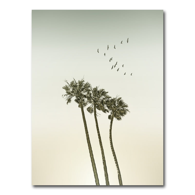 AUTO-MOCKUP WHITE | Vintage palm trees & sunset | 1 Piece | Gallery Wrap Canvas | group=3x4