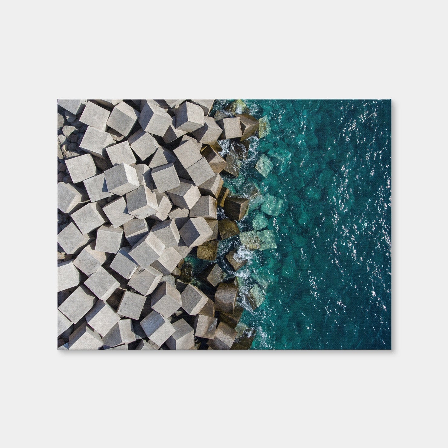 AUTO-MOCKUP | Water Blocks Wall Art | 1 Piece | Gallery Wrap Canvas | 4x3