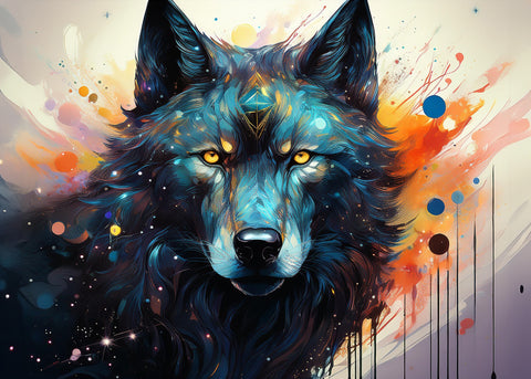Wolf Painting Wall Art