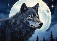 Wolf in the Moonlight Wall Art