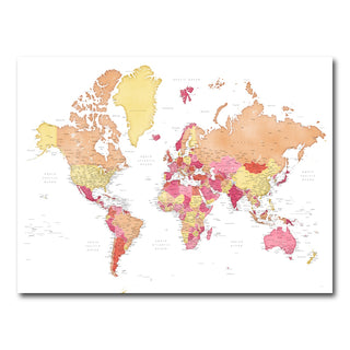 AUTO-MOCKUP WHITE | World Map 19 | 1 Piece | Gallery Wrap Canvas | group=4x3