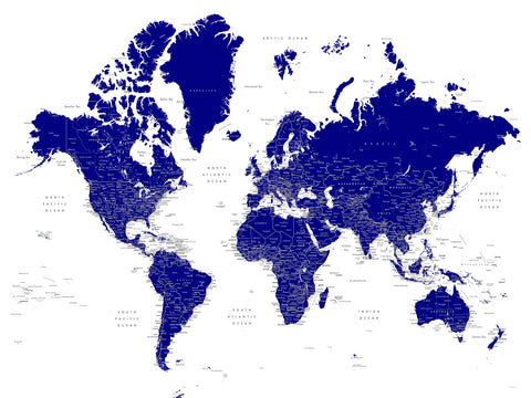 World Map 21 Wall Art