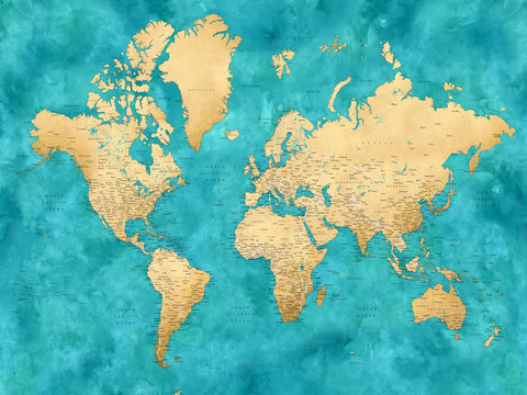 World Map 22 Wall Art
