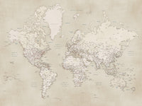 World Map 29 Wall Art