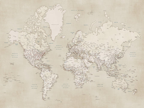 World Map 29 Wall Art