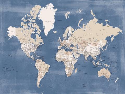 World Map 40 Wall Art