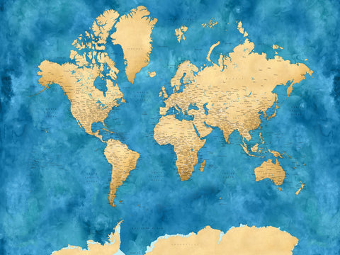 World Map 45 Wall Art