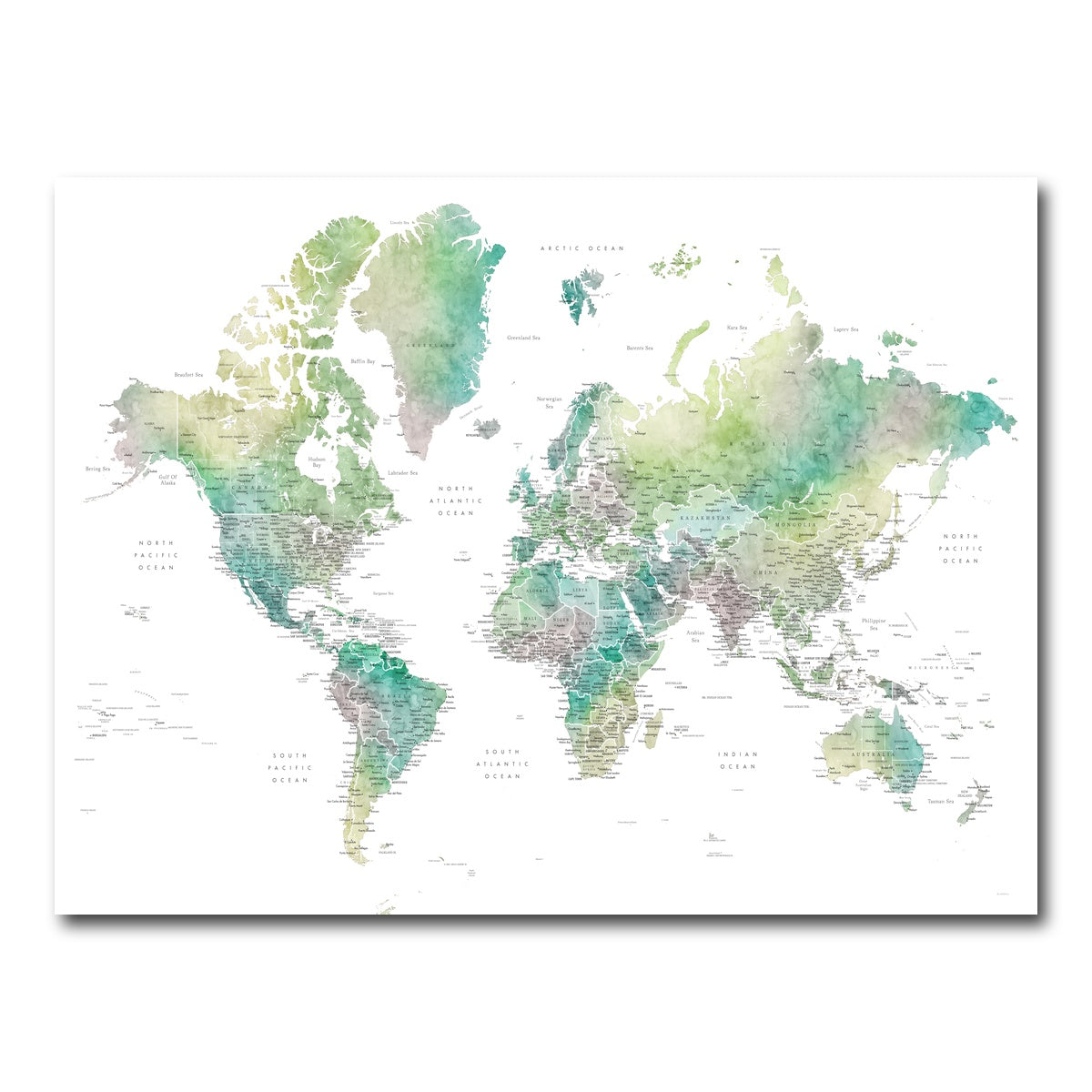 AUTO-MOCKUP WHITE | World Map 4 | 1 Piece | Gallery Wrap Canvas | group=4x3