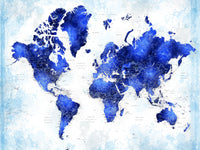 World Map 53 Wall Art