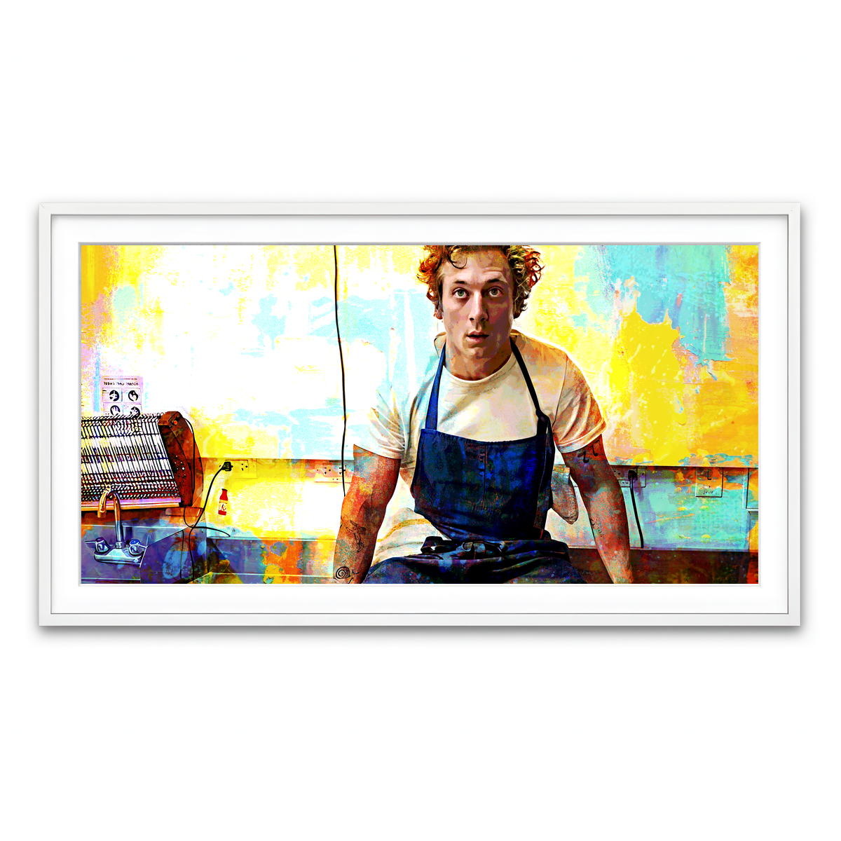 Framed Print 2x1 White