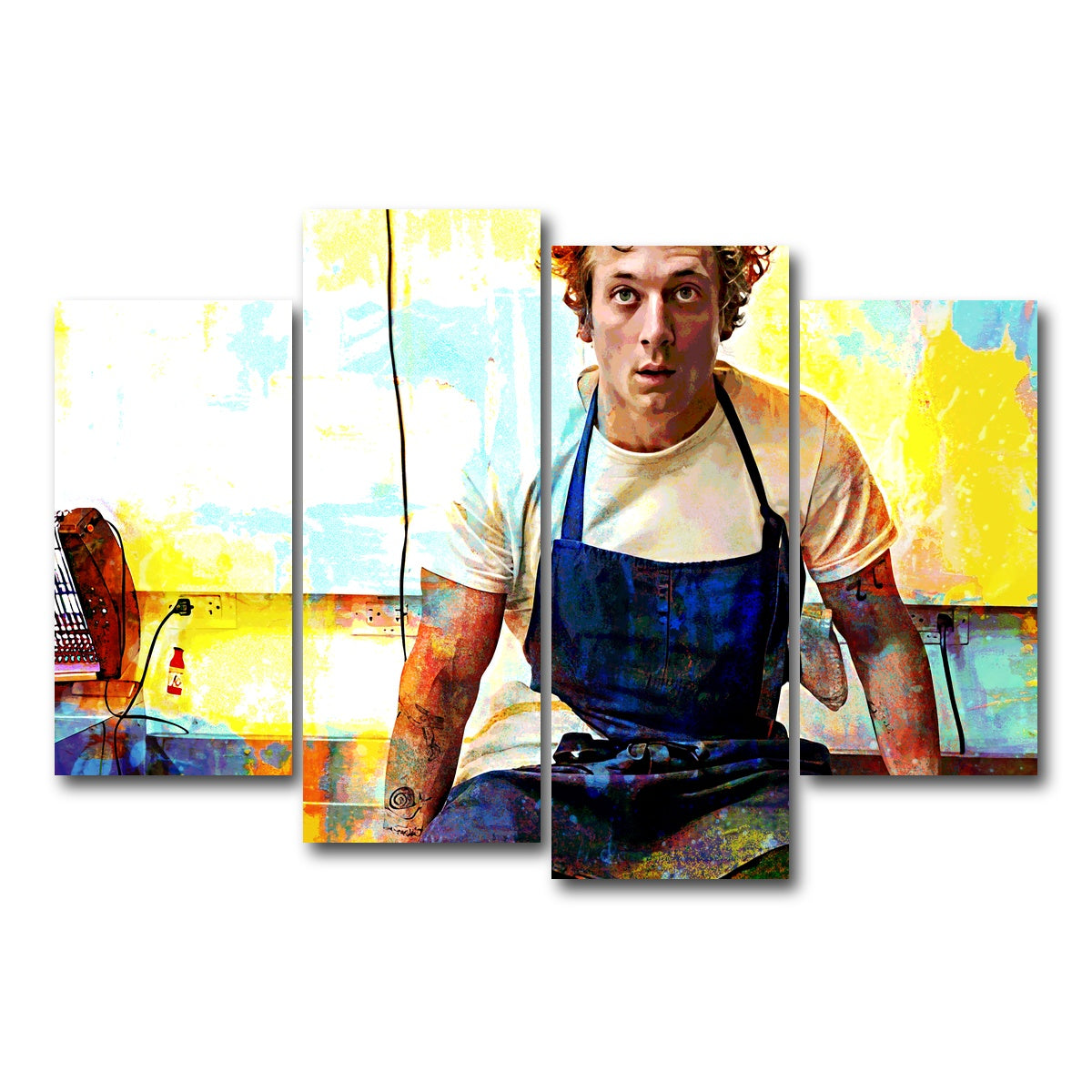 AUTO-MOCKUP WHITE | Yes Chef | 4 Piece | Gallery Wrap Canvas | group=4_short