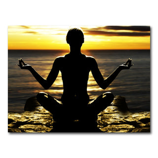 AUTO-MOCKUP WHITE | Yoga Silhouette | 1 Piece | Gallery Wrap Canvas | group=4x3