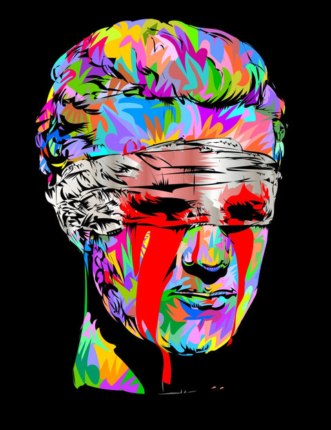 Young thug culture blood eyes Wall Art