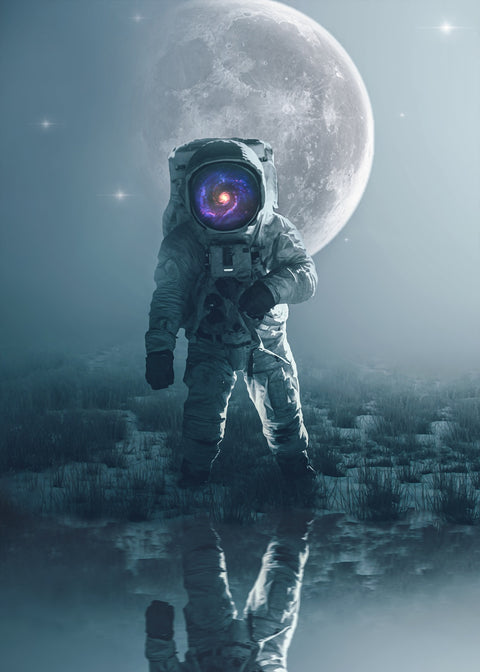 astronaut alone Wall Art