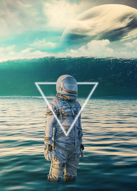 astronaut in water Wall Art