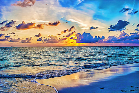 azure sunset Wall Art
