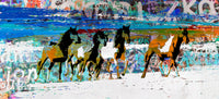 beach horses 3 Wall Art