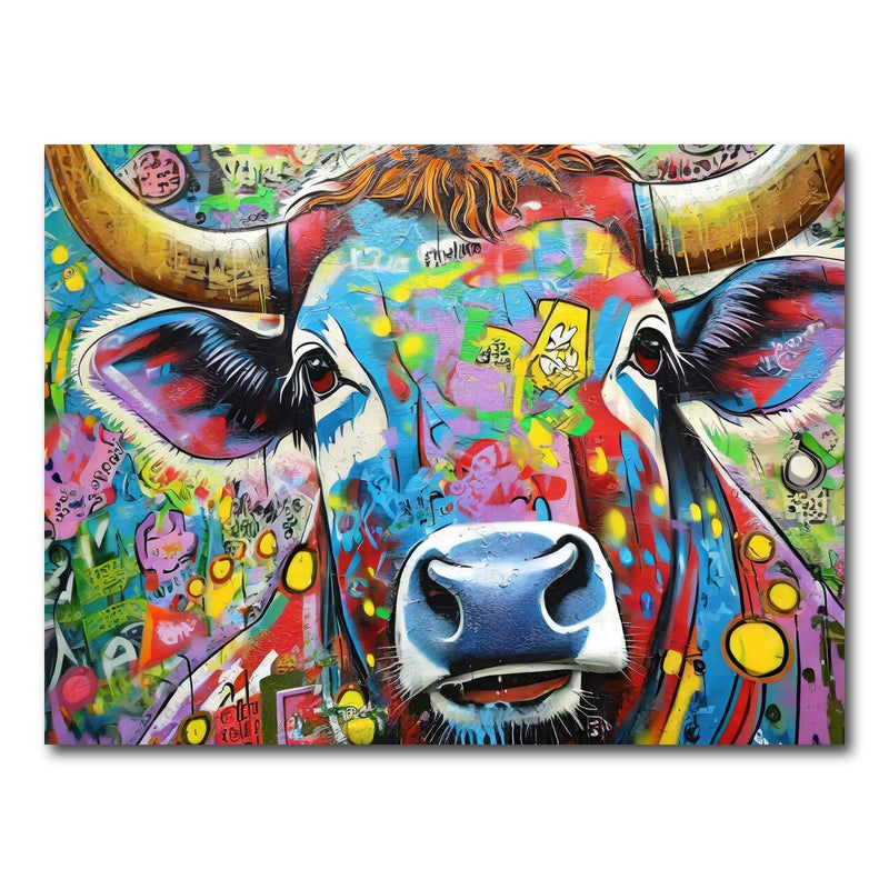 AUTO-MOCKUP WHITE | bull graffiti | 1 Piece | Gallery Wrap Canvas | group=4x3