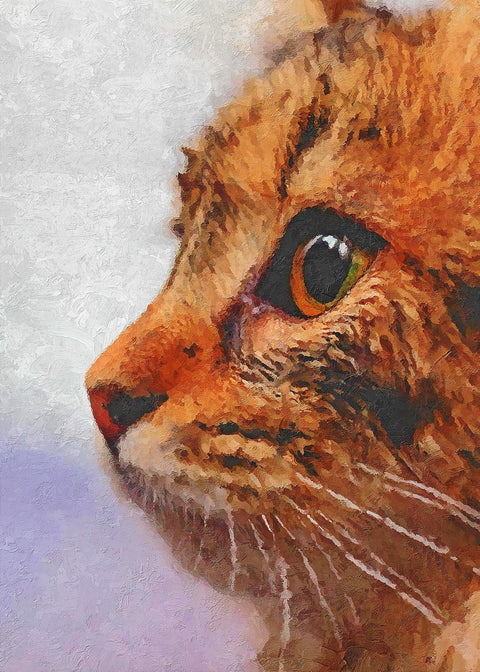 cat 3 painting Wall Art