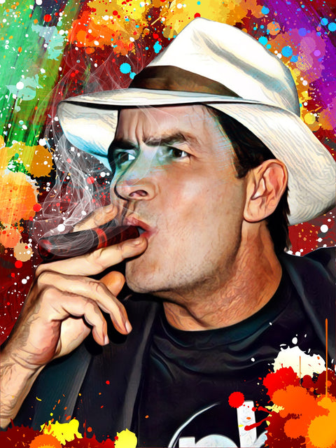 charlie sheen winning canvas Wall Art