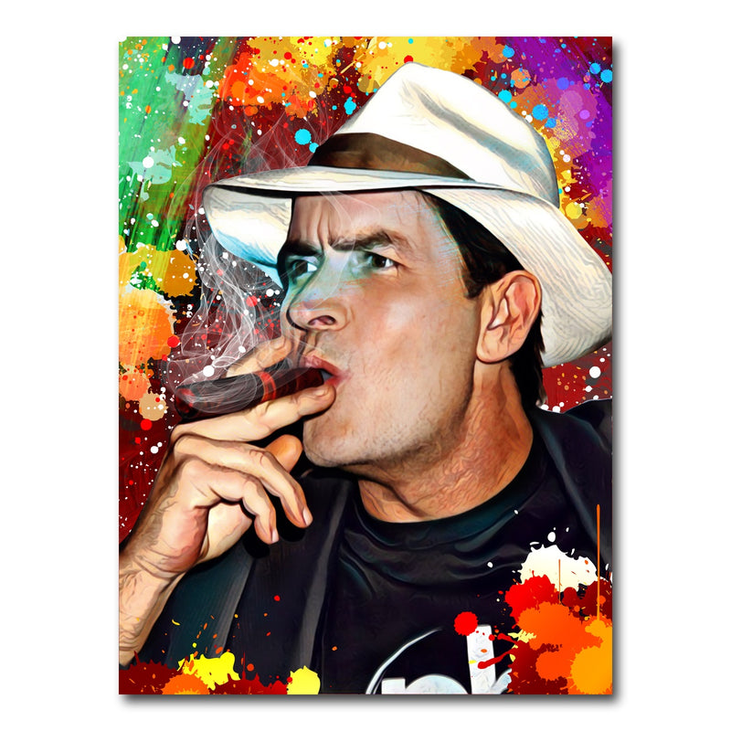 AUTO-MOCKUP WHITE | charlie sheen winning canvas | 1 Piece | Gallery Wrap Canvas | group=3x4