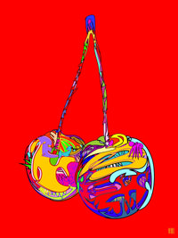 cherries red Wall Art