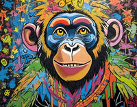 chimp graffiti Wall Art