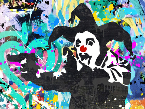 crazy clown Wall Art