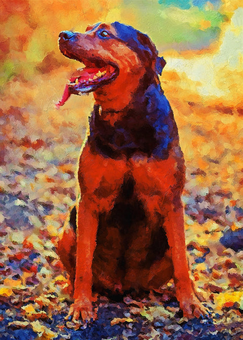 dog 1 painting Wall Art