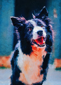 dog 2 painting Wall Art
