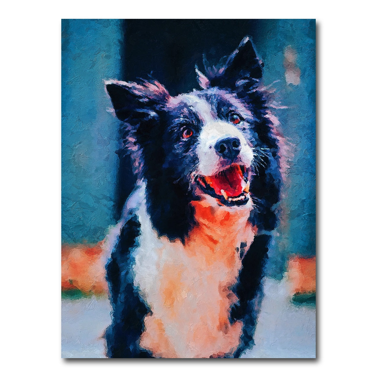AUTO-MOCKUP WHITE | dog 2 painting | 1 Piece | Gallery Wrap Canvas | group=3x4