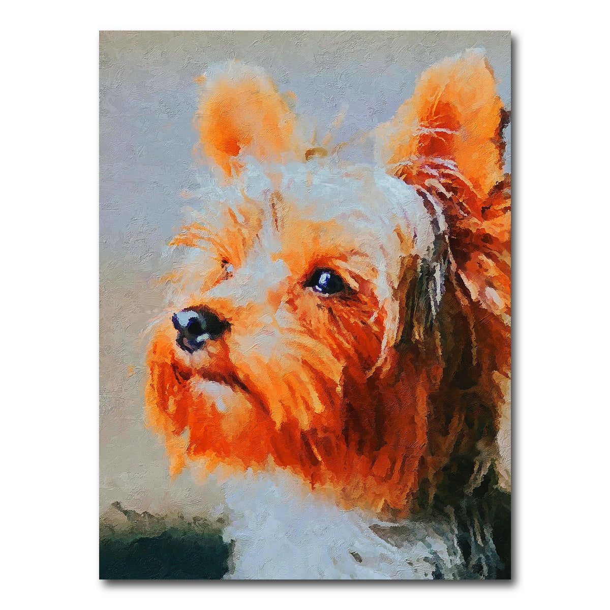 AUTO-MOCKUP WHITE | dog 3 painting | 1 Piece | Gallery Wrap Canvas | group=3x4