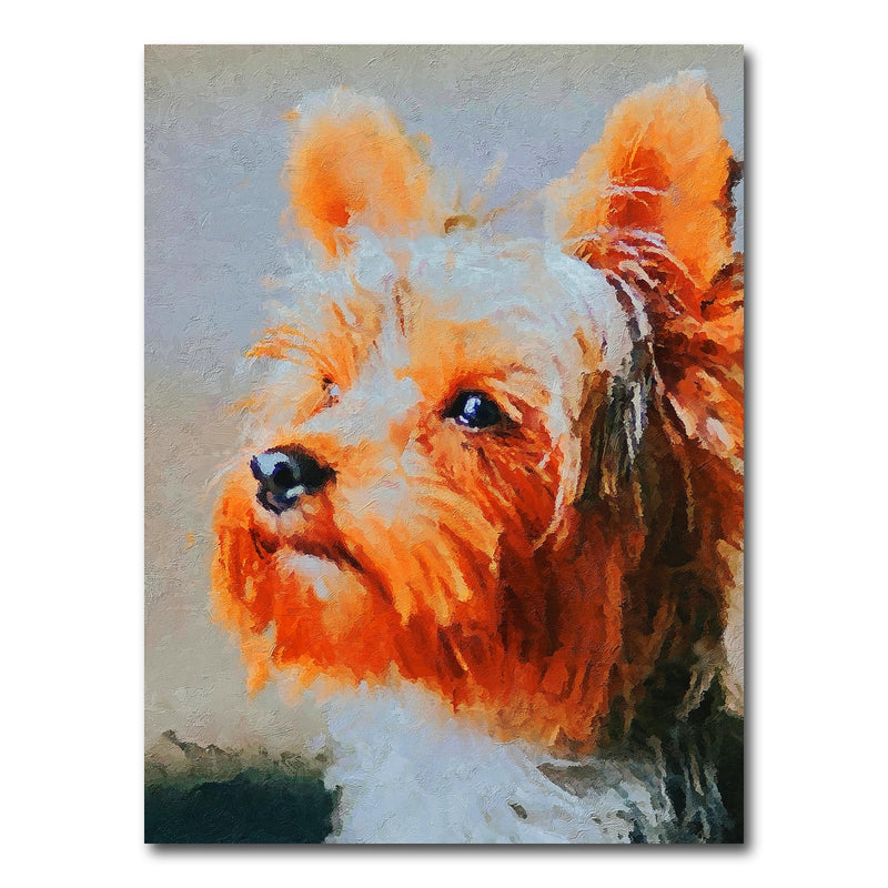 AUTO-MOCKUP WHITE | dog 3 painting | 1 Piece | Gallery Wrap Canvas | group=3x4