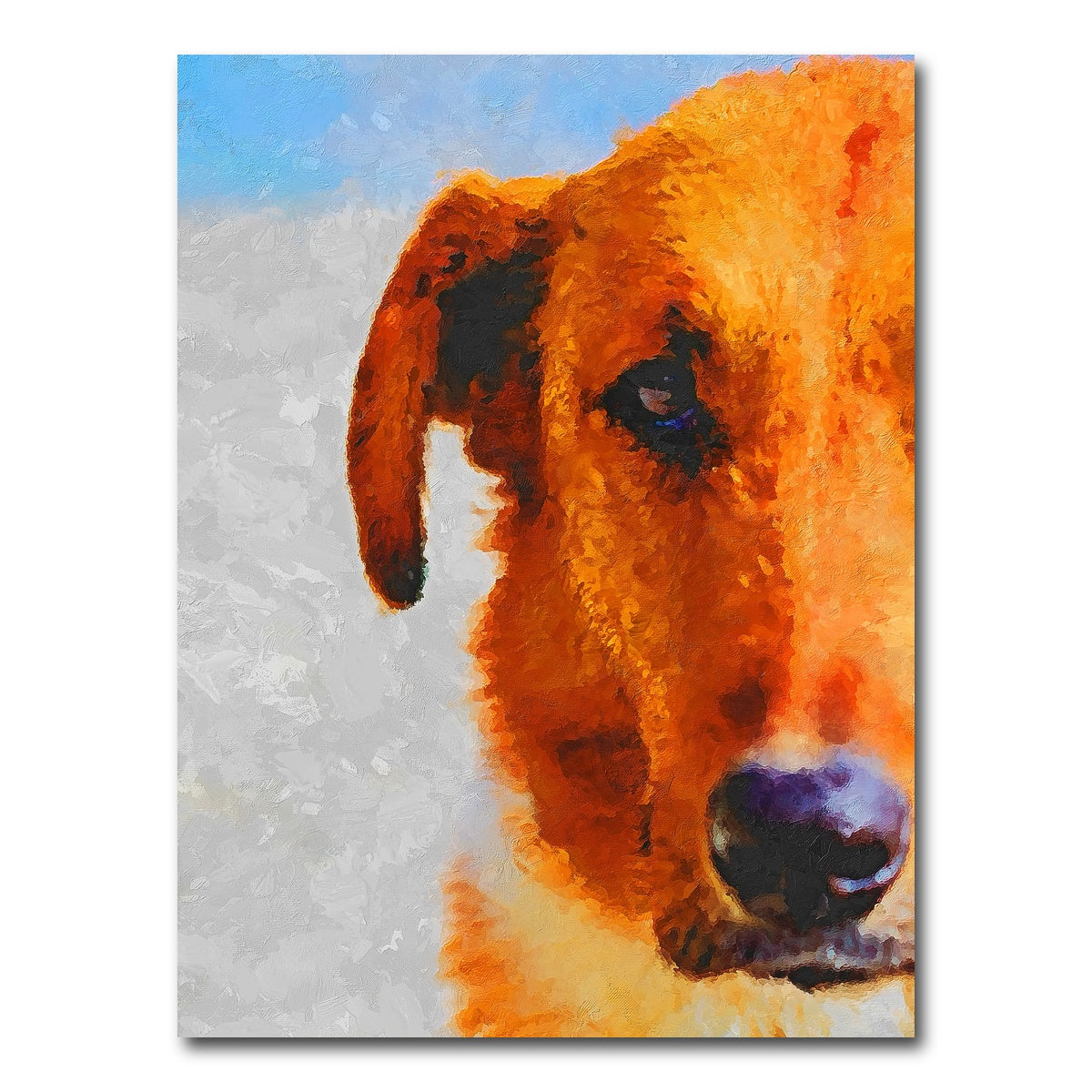AUTO-MOCKUP WHITE | dog painting | 1 Piece | Gallery Wrap Canvas | group=3x4