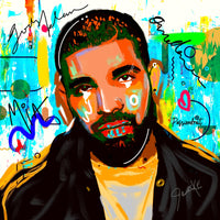 drake Graffiti Wall Art