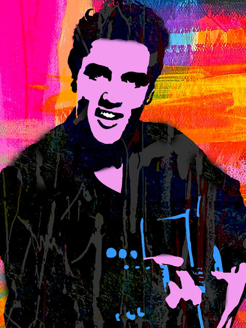 elvis purple Wall Art
